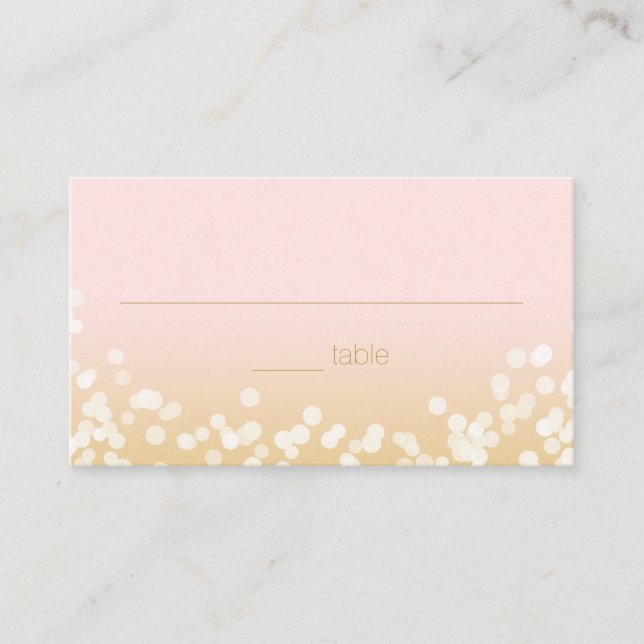 Carte De Placement Siège rose et doré brillant de Twinkle rose (Devant)