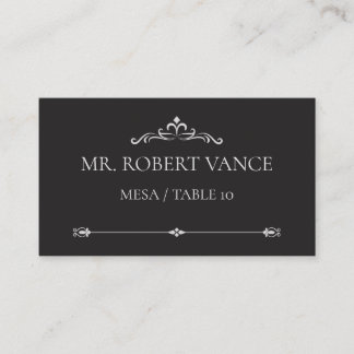 Carte De Placement Silver Elegance Collection Wedding Place Card