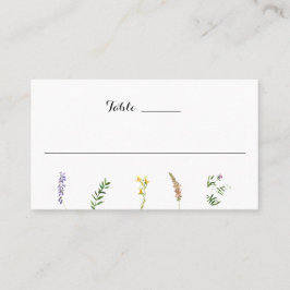 Carte De Placement Simple Floral Bohème Fleurs Sauvages Mariage