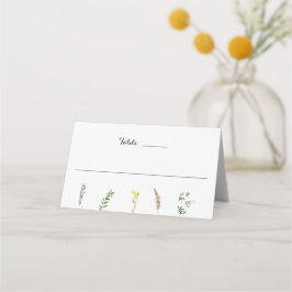 Carte De Placement Simple Floral Bohème Fleurs Sauvages Mariage