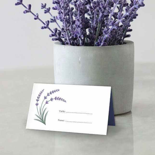 Carte De Placement Simple Lavender Wedding Place Cards (Simple Lavender Wedding Place Cards)