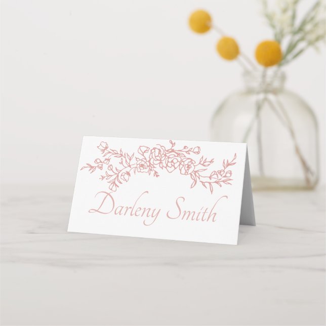 Carte de placement Simple Minimaliste (Devant)