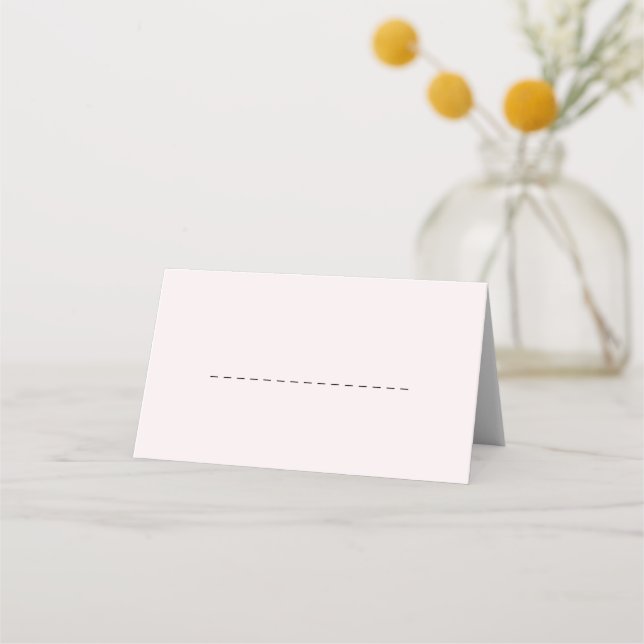 Carte De Placement Simple Romantique Pale Blush Classic Carte de séjo (Devant)