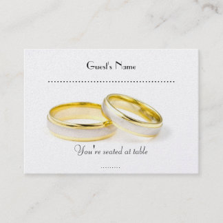 Carte De Placement Simplement Classic Mariage anneaux et tableau