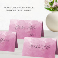 Singe Pink Watercolor Background Folded