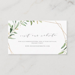 Carte De Placement Site Internet Mariage Gold Green Moderne Insérer u