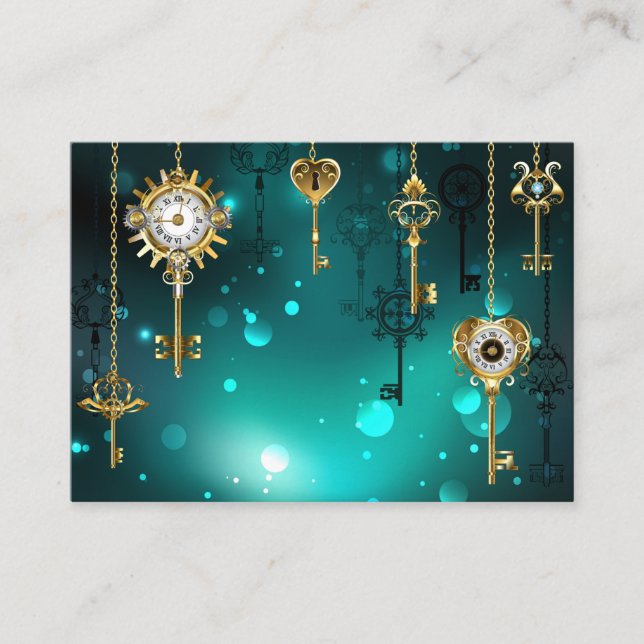 Carte De Placement Skeleton Keys on Green Background (Devant)
