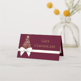 Carte De Placement Snowflakes Bow Violet rouge Arbre de Noël Carte ca