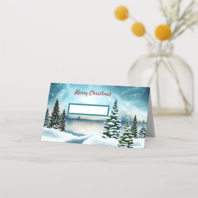 Carte De Placement Snowy pine (Devant)