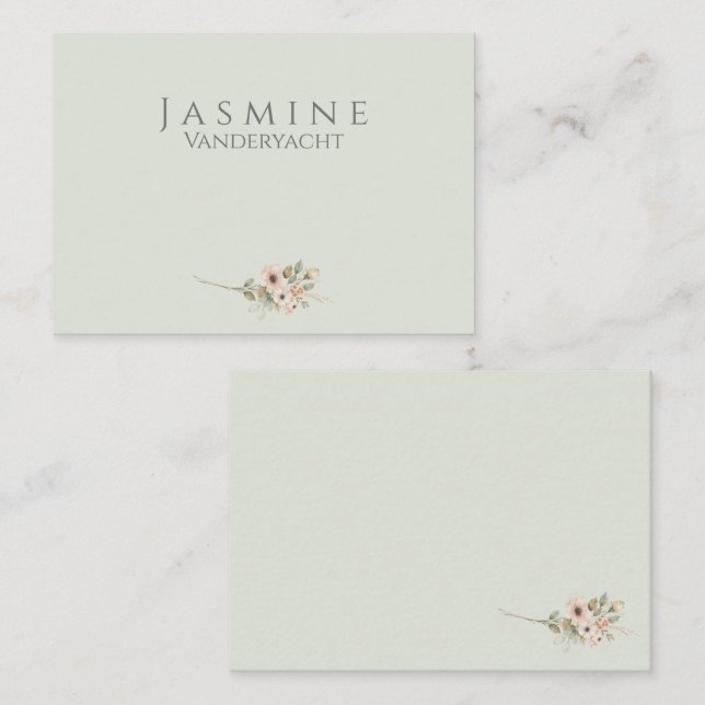 Carte De Placement Soft Sage Botanical Wedding Place Cards (Devant / Derrière)