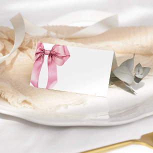 Carte De Placement Soirée d'anniversaire élégante Pink Bow