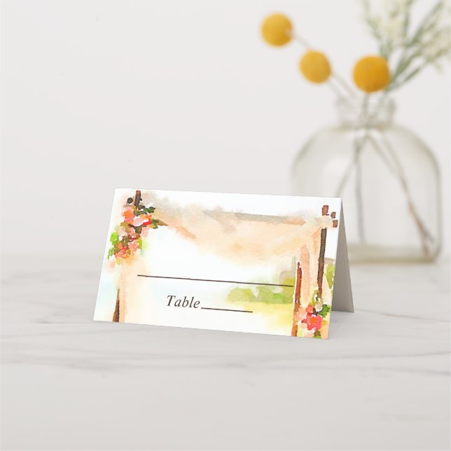 Carte De Placement Sous le Mariage de Chuppah (Devant)