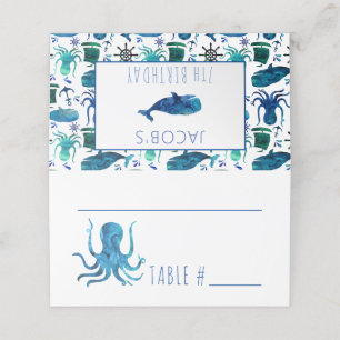 Carte De Placement Sous le Sea Marine Kids Marine Birthday Party