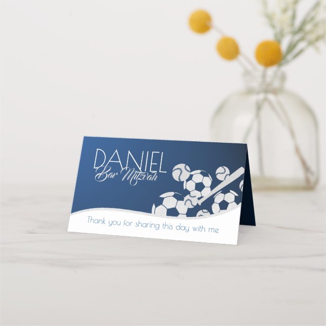 Carte De Placement Sports Combo Baseball Soccer Carte de siège (Dos)