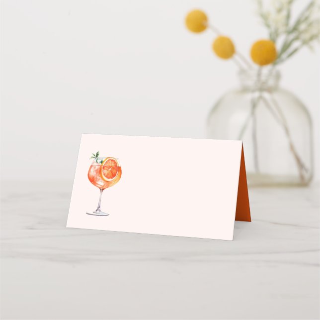 Carte De Placement Spritz Aperol aquarelle pour enterrement de vie de (Devant)