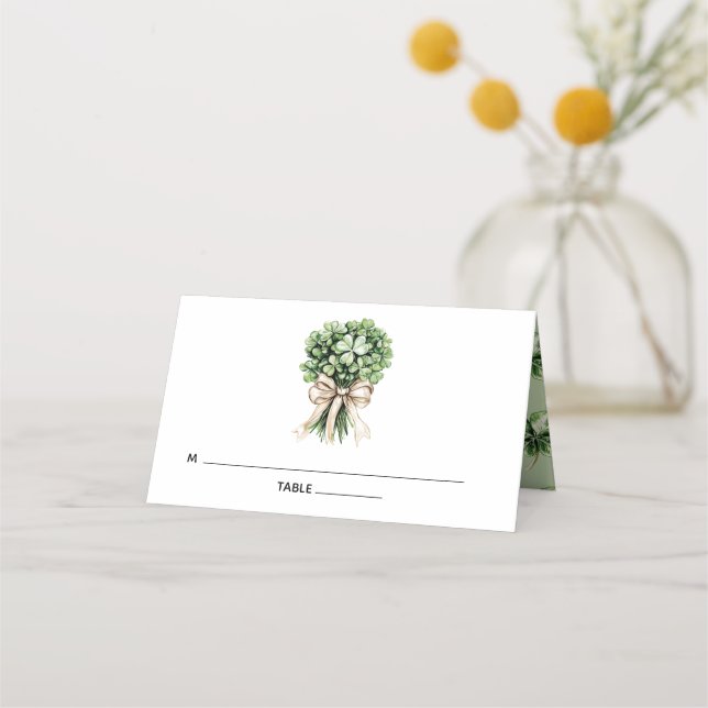 Carte De Placement St. Patrick’s Day Bridal Shower (Devant)