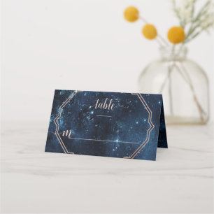 Carte De Placement Star Sky Celestial Galaxy Mariage Numéro de table