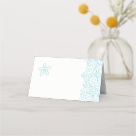 Carte De Placement Starfish vagues tourbillons aqua plage invités car