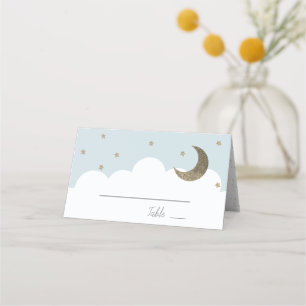Carte De Placement Stars & Lune Baby Blue Boy