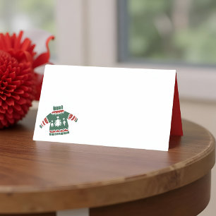 Carte De Placement Sweat de Noël moche moderne Fêtes