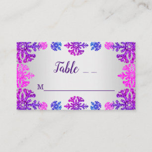 Carte De Placement Sweet 16 Flocon de neige hivernal Anniversaire