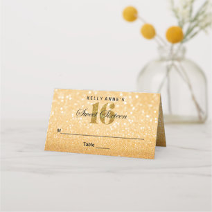 Carte De Placement Sweet 16 Parties scintillant Bokeh Lights Custom P