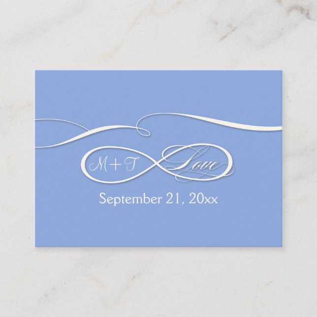 Carte De Placement Symbole d'infini Connexion Ensemble de Mariages d' (Devant)