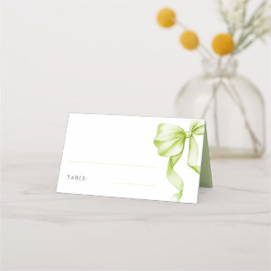 Carte De Placement Table de Fête des mariées Elegant Sage Green Bow