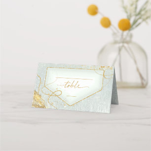 Carte De Placement Table de Mariage Abstrait Gold Fine Lines Sg ID867