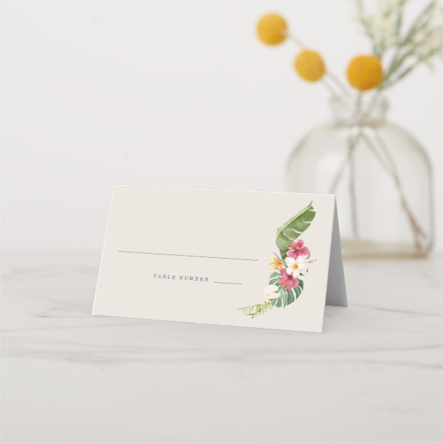 Carte De Placement Table de mariage de plage tropicale (Devant)