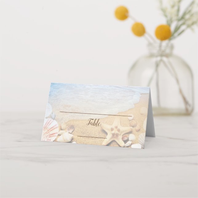 Carte De Placement Table de mariage de plage tropicale affectation (Devant)