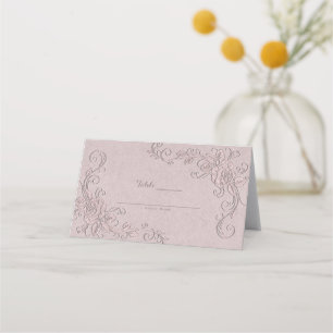 Carte De Placement Table de mariage élégante aux roses de charme rust