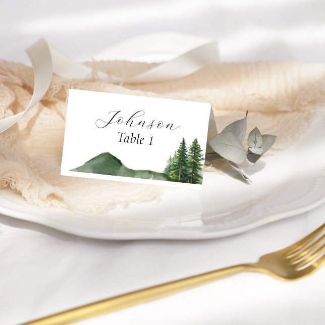 Carte De Placement Table de Mariage Rustic Mountain (Créateur téléchargé)