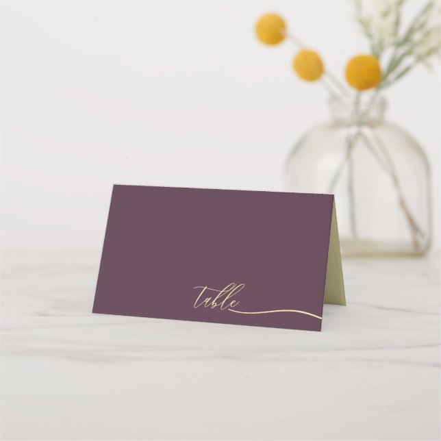 Carte De Placement Table de séjour claire en figue de minuit moderne (Devant)