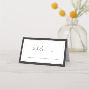 Carte De Placement Table de séjour moderne minimaliste noir blanc or
