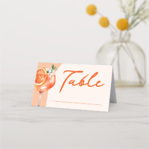 Carte De Placement Table de soirée Aperol Spritz pour la douche de la