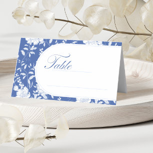 Carte De Placement Table de style chinoiserie bleu de Delft, Nom et M