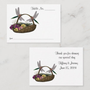 Carte De Placement Table Mariage des fleurs de libellules