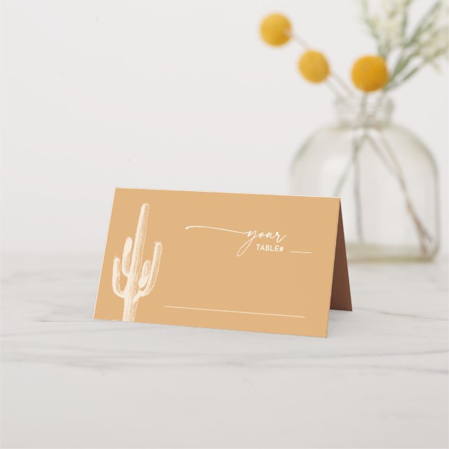 Carte De Placement Table Mariage Desert Vibes ID1019 (Devant)