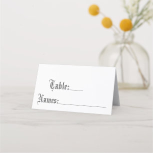 Carte De Placement Table Mariage gothique