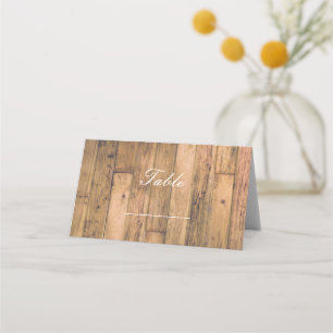 Carte De Placement Table Numérotée en Bois Rustique de Style Ferme Pl