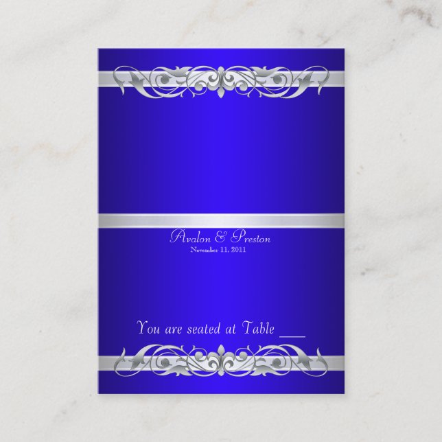 Carte De Placement Table pliante bleue Grand-Duchesse (Devant)