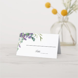 Carte De Placement Tableau botanique floral Lavande Eucalyptus