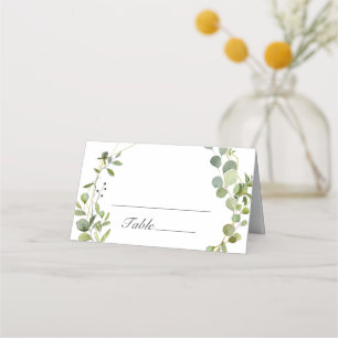 Carte De Placement Tableau de Mariage géométrique Eucalyptus moderne