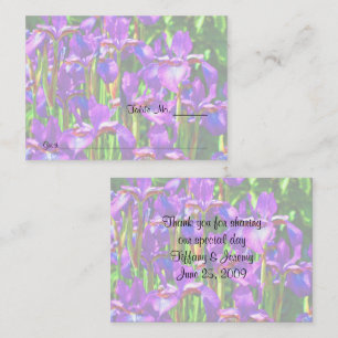 Carte De Placement Tableau Mariage de fleurs pourpres Irises