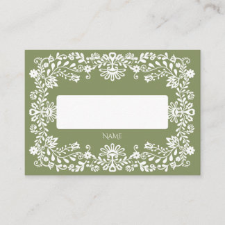 Carte De Placement Talavera vert sauge mariage mexicain