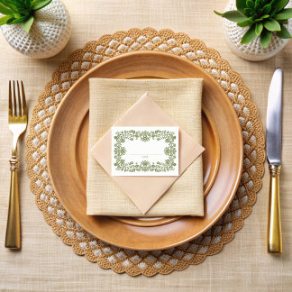 Carte De Placement Talavera vert sauge mariage mexicain
