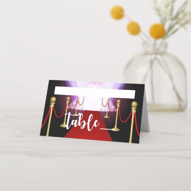 Carte De Placement Tapis rouge Hollywood Sweet 16 Carte Place personn (Devant)