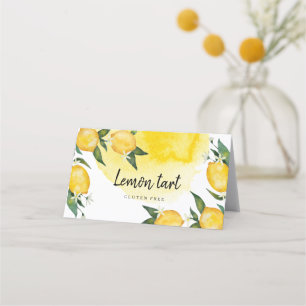 Carte De Placement Tente de Baby shower de citron