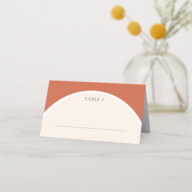 Carte De Placement Terracotta Arc moderne simple boho Place Card (Devant)